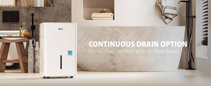 Small Dehumidifier for 2500 Sq.ft，Energy Star 2025, Max 35 Pint/D，Smart Compressor Dehumidifier with Drain Hose, Intelligent Humidistat,for Basement,Bedroom,Home,Bathroom - Image 5