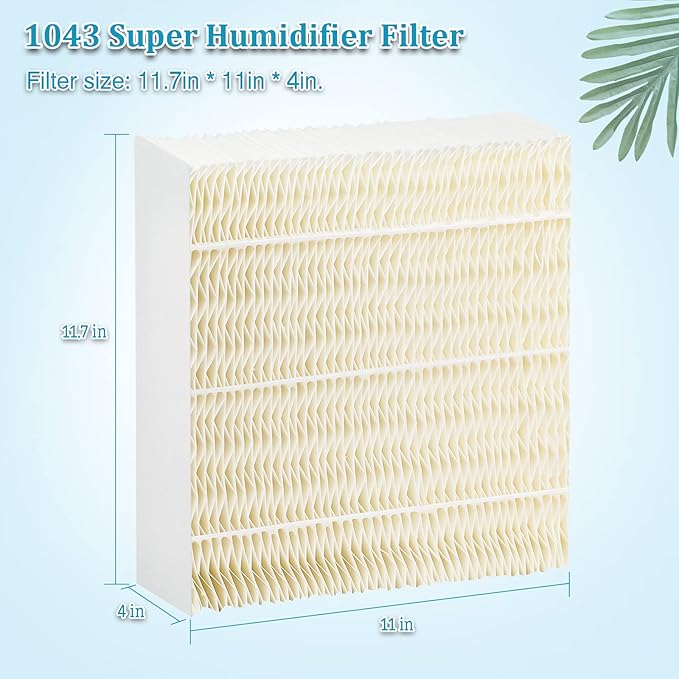 1043 Super Wick Humidifier Filter fit for AIRCARE EP9500 EP9700 EP9800 EP9R500 EP9R800 826000 826800 831000 Bemis Space.Saver 800 8000 Series Humidifier Filter Replacement 2 Pack by Fetechmate - Image 2