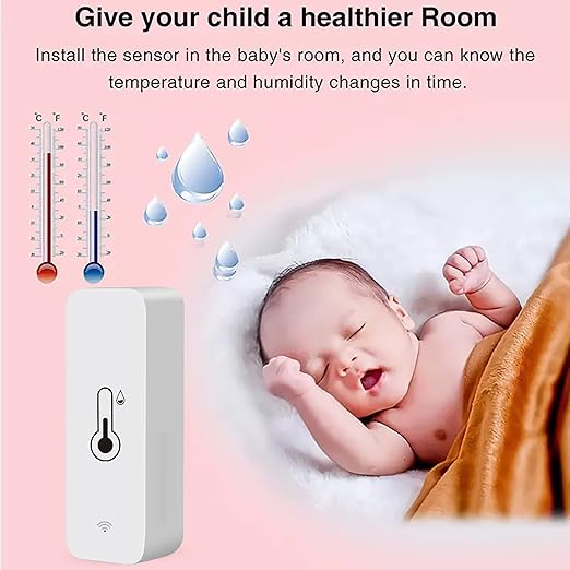 PHOVOLT WiFi Hygrometer Thermometer Sensor for Home, Indoor Outdoor Wireless Temperature Humidity Sensor Monitor with Remote App Notification Alert, Work with Tuya app, for Home Greenhouse (2-Pack) - Image 3