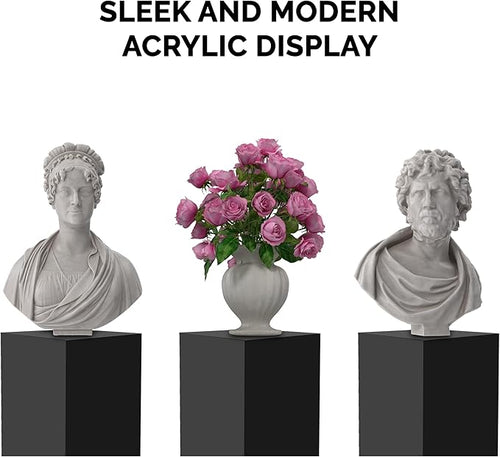 12" x 12" x 24" Acrylic Cube / Display 5 Sided Box Black - Image 2