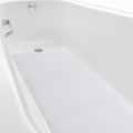 16" x 40" Non Slip Bathtub Mat with Drain Cut Out Anti Slipping Non Skid Safe Tub Mat Adhesive Peel and Stick Bath Tub Mat PEVA Tub Sticker for Shower Floor Boat Wet Areas(White) by Dunzoom