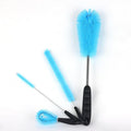 4 Pack Bottle Cleaner Brush Set 15/13/5 Inch Stainless Steel Water Bottle Cleaning Brushes Long Handle Scrubbing Brush for Mugs Flasks Tumblers Beer Wine Decanter Glass Jugs Lids Straw by GEMFULWaterBottle