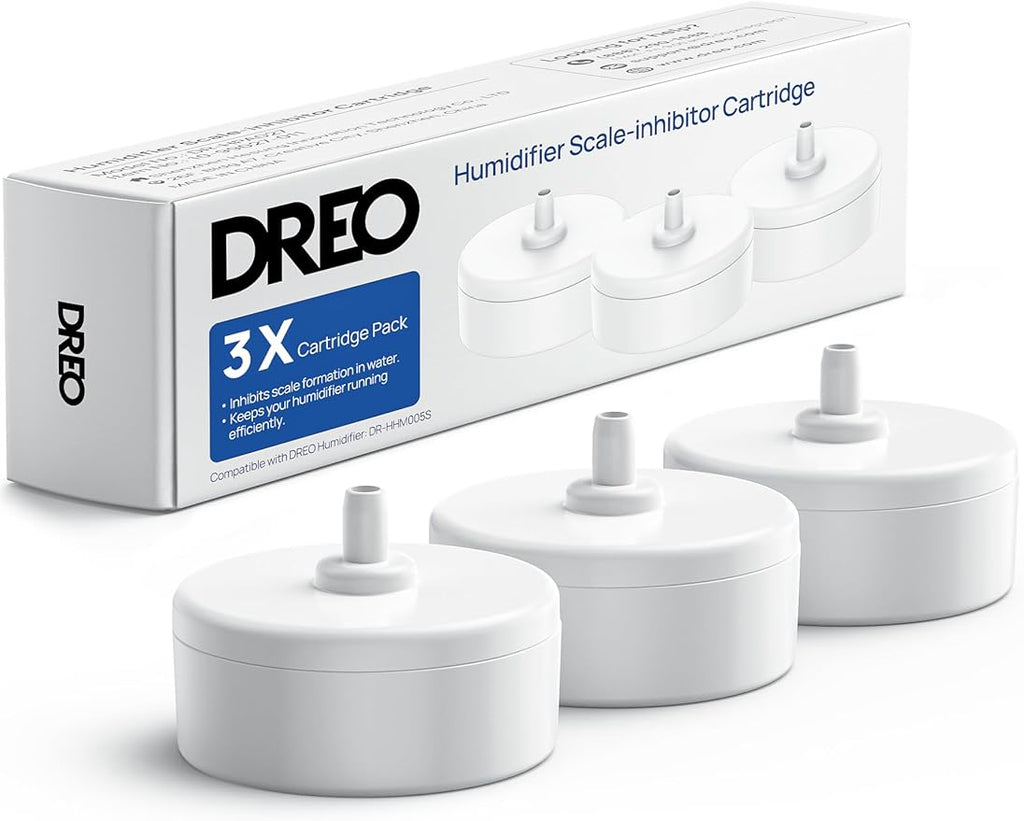 DREO Scale-Inhibitor Cartridge 3-Pack for Humidifiers HM735S, Prevent Mineral Build-up, Extend Humidifier Life, Safe Material by DREO