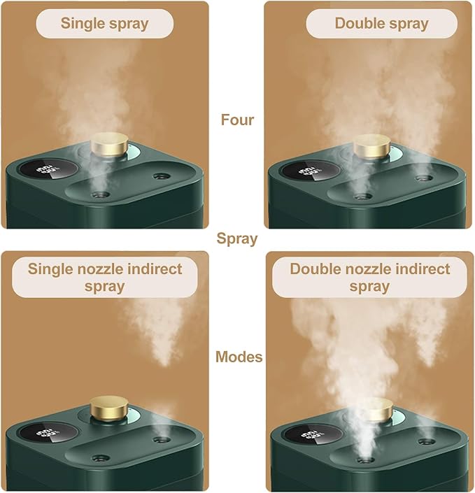Portable Cordless Plant Humidifier 800ml Orfonbi, Battery Operated Small Cool Mist Humidifiers for up to 8 Hours, 28db Quiet, USB Rechargeable Mini Humidifier for Baby, Bedroom, Home, Office Green - Image 2