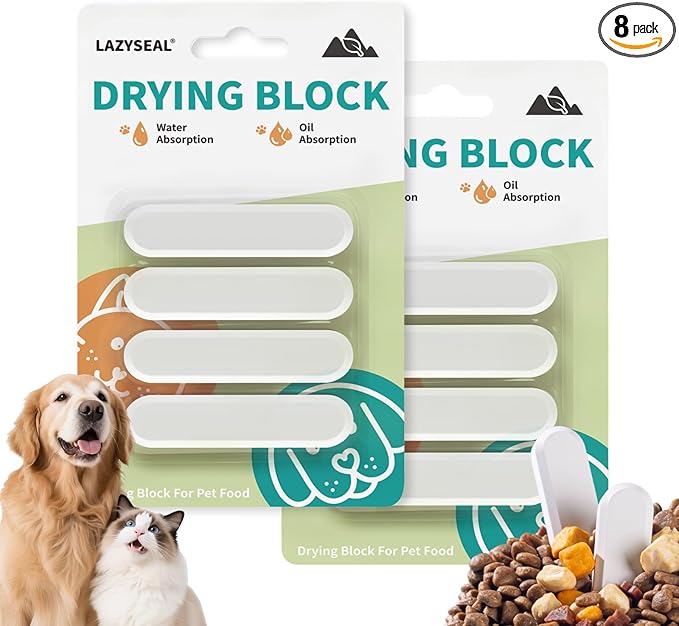 8 Pcs Diatom Drying Stick for Pet Food, Keep Food Fresh Desiccant to Dry Deodorization Rapid Water Absorption, Reusable Use for Closet Books Piano Electronics Tools Tea Coffee (2) by Unknown