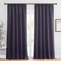 NICETOWN Blackout Curtains for Living Curtains, Greyish Purple, 2 Panels, 52 by 95, Room Darkening Window Curtain Panels, Easy-Care Solid Thermal Insulated Draperies/Drapes for Daughter Room by NICETOWN