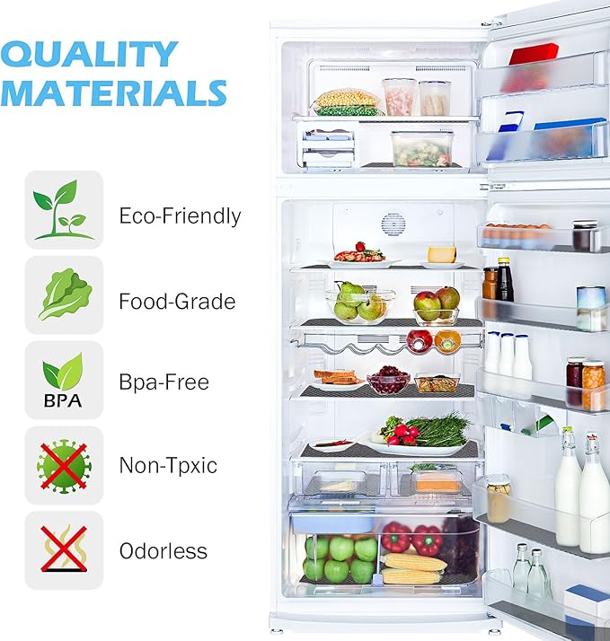 Drawer Liners, Waterproof Shelf Liner, Anti-Slip Non-Adhesive BPA Free Kitchen Cupboard Cabinet Liner Refridge Fridge Mats Sink Protector Strong Durable for Home (Black/19.7in x 20Ft) - Image 6