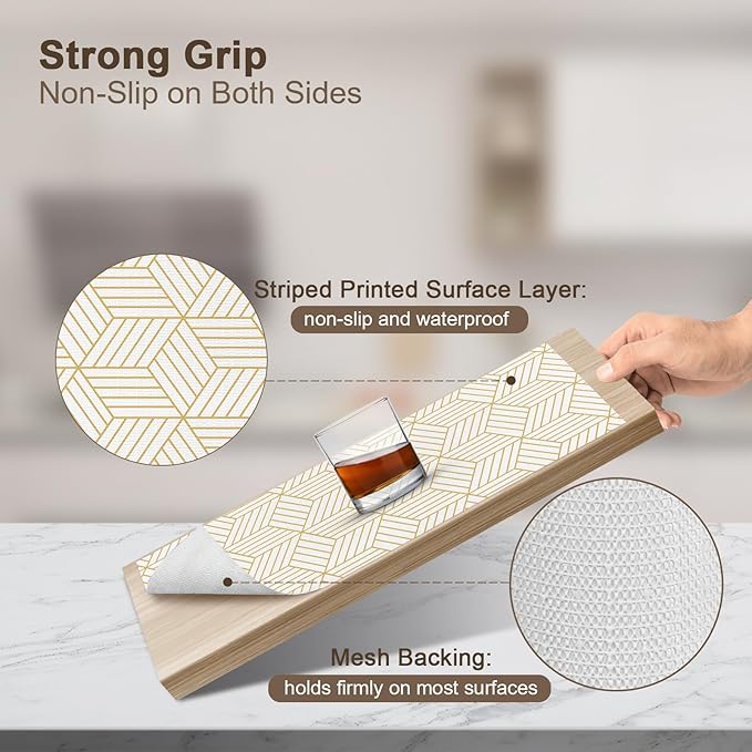 OcePor Non-Adhesive Drawer and Shelf Liner 24IN x 30FT，Non Slip Cabinet and Cupboard Liner, Kitchen Cabinet Liners for Shelves, Waterproof Drawer Shelf Liners for Cabinets/Bathroom Cupboard - Image 2