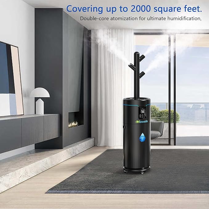 Large Humidifiers for Bedroom, 4.5 Gal Cool Mist Humidifier for Large Room Whole House with Remote Control, 800mL/h Output, 48H Runtime, Auto Humidistat, Wheels, Timer, Essential Oil Tray - Image 4