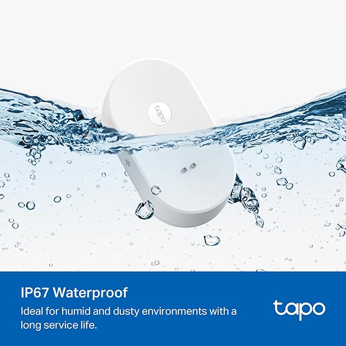 TP-Link Tapo Smart Water Leak Detector, Requires Tapo Hub, Water Leak Sensor Wi-Fi with Rapid Dripping Detection, 90dB Adjustable Alarm, App Alerts, Compatible with Alexa and Google Home, T300 - Image 7