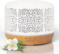 Earnest Living Essential Oil Diffuser White Ceramic Diffuser 500 ml Timers Night Lights and Auto Off Function Home Office Humidifier Aromatherapy Diffusers for Essential Oils by EarnestLiving