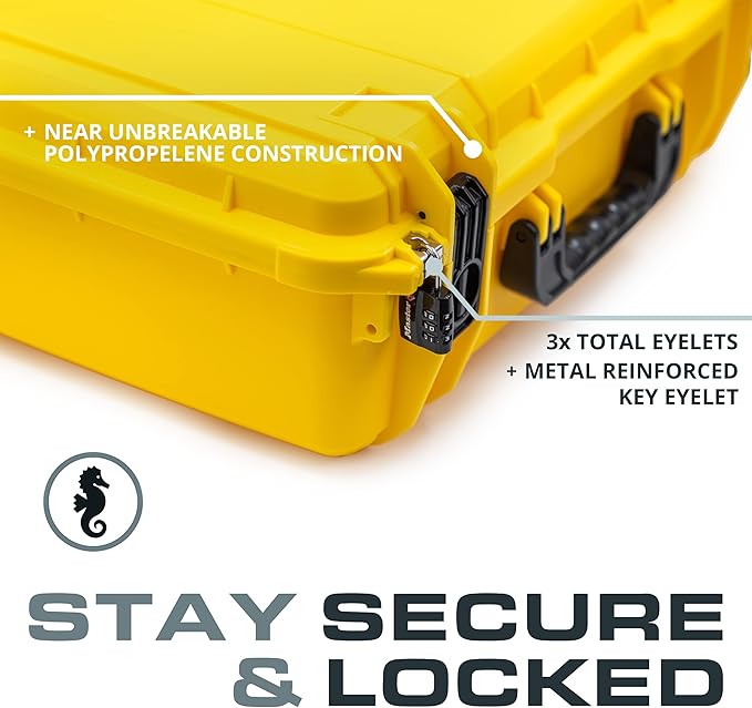 Seahorse 720 Heavy Duty Protective Dry Box Case Without Foam - TSA Approved/Mil Spec / IP67 Waterproof/USA Made for Cameras, Firearms, Motorcycles, Laptops, Consoles, VR, Drones - Image 6