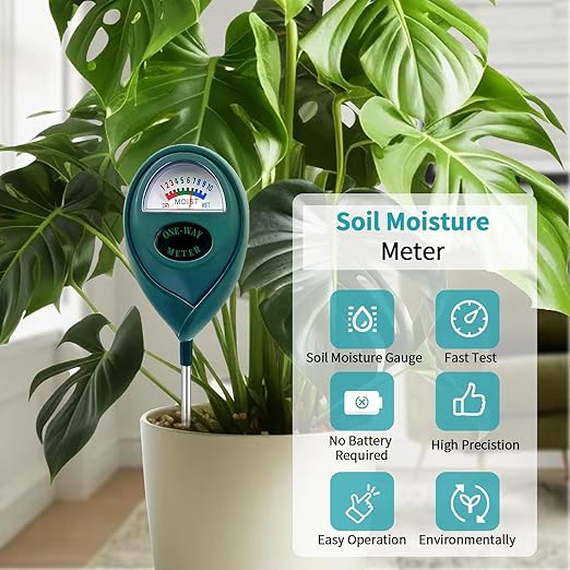 2 Pcs Green Soil Moisture Meter, Plant Water Meter, Moisture Meter for Plants, Soil MoistureTester, Soil Water Gauge for Plants, Plant Moisture Monitor No Battery Needed (Green+Green) - Image 2