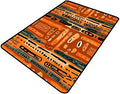 Pile Carpet - Abstract African Style Floral Printing Non-Slip Area Rugs Fade Resistant, Flame Resistant, Quick Dry, Stain Resistant, Waterproof Floor Carpet for Living Room Bedroom, 72 x 108 Inch by Snarena