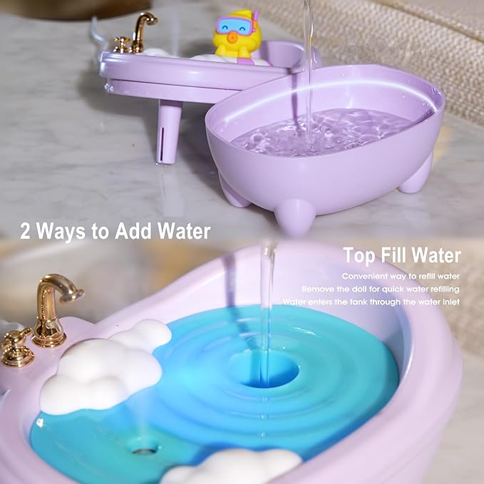 Cute Humidifier for Bedroom,Top Fill 0.34L Desk Mini Humidifier Aroma Diffuser,Cool Mist,20db Quiet,Easy Clean,Colorful Light, Auto Shut off,Small Humidifier for Baby Room,Plants,Home,Office (Purple) - Image 6
