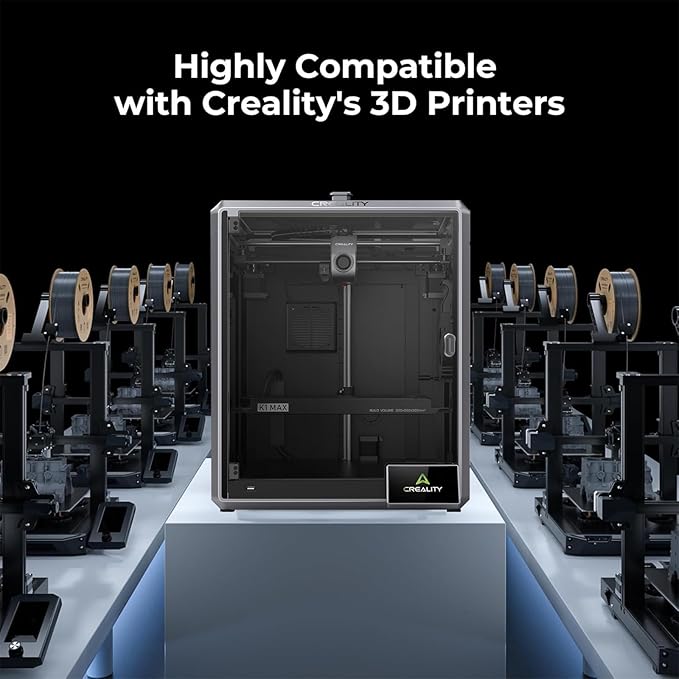 Official Creality Hyper ABS Filament 1.75mm, High Speed ABS 30-350mm/s 3D Printer Filament ABS, High Impact Resistance, Dimensional Accuracy +/-0.02mm, 1KG(2.2lbs) Spool Black, Fit Most 3D Printer - Image 7