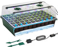 TONYFUL Seed Starter Tray with Grow Light, 60-Cell Seed Starter Kit with 4.07” Humidity Dome, Indoor Seedling Starter Tray, Seed Starting Tray for Plant Germination, Seeds Growing by TONYFUL