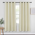 NICETOWN Blackout Bedroom Curtain 72 inches Length - Grommet Sound Reducing Window Treatment Privacy Drape Room Darkening Light Blocking for Living Room (Beige, 1 Panel, W52 x L72) by NICETOWN