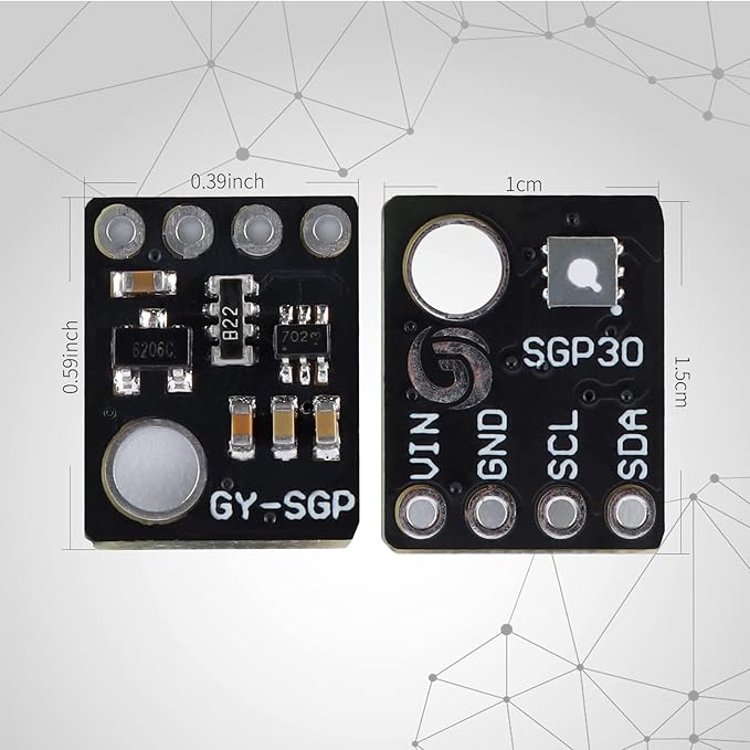 GY-SGP30 Gas Sensor, Air Quality Carbon Dioxide Formaldehyde Monitoring TVOC CO2 Gas Sensor Module, a Digital Multi-Pixel Gas Sensor for Indoor Air Quality Monitoring,co2 Sensor Arduino I2C - Image 5