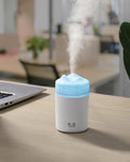 Portable Mini Humidifier, Colorful Volcanic Texture, 300mL Cool Mist Humidifier, USB Powered, Auto Shut-Off. Perfect for Bedroom, Office & Car. by Saunana
