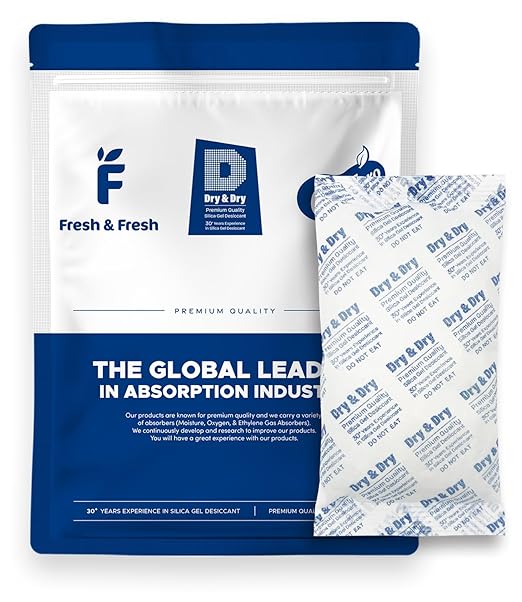 Dry & Dry 300 Gram [20 Packets] Silica Gel Packets Desiccants, Silica Packets - Rechargeable Silica Gel Packs, Desiccants Packets, Silica Gel by DryDry