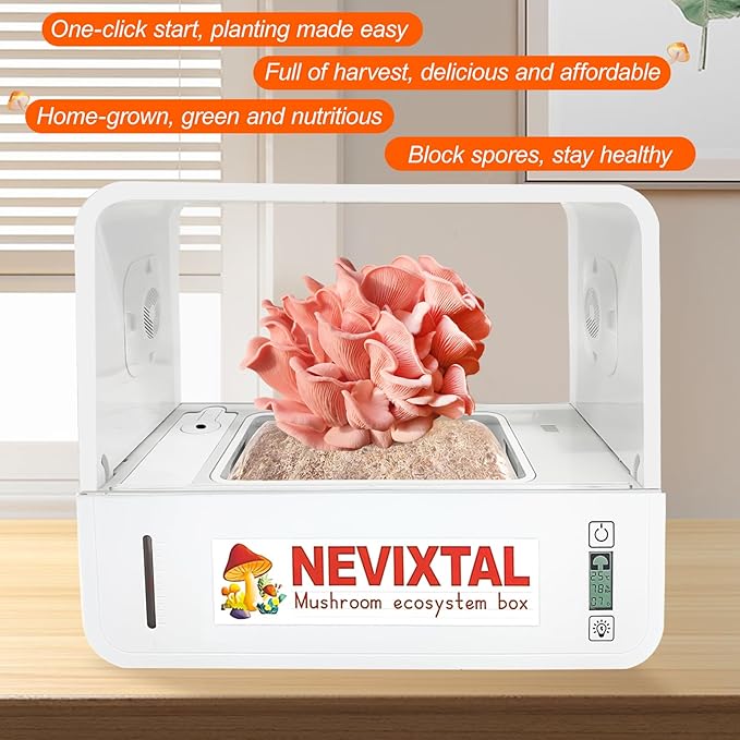 Smart Mushroom Growing Tent,Grow Mushrooms at Home Kit,Fully Automatic Mushroom Grow Box,Automatically Adjusts Humidity,Fresh Air System,with Lighting,Just Add Spores,Automatic Growth. - Image 2
