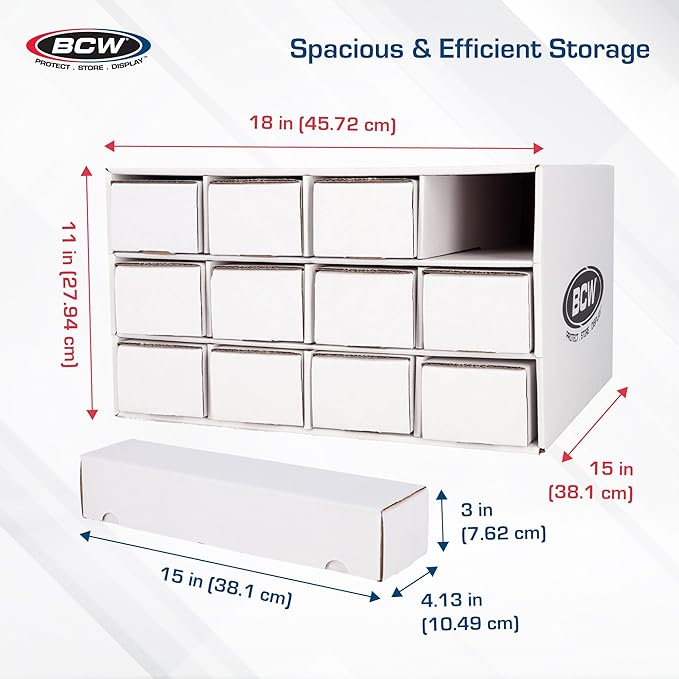 BCW Card House Storage Unit with 12 x 800ct Boxes | Holds Up to 9600 Cards | Organizer for Sports Cards, Pokémon, Magic: The Gathering & More - Image 3