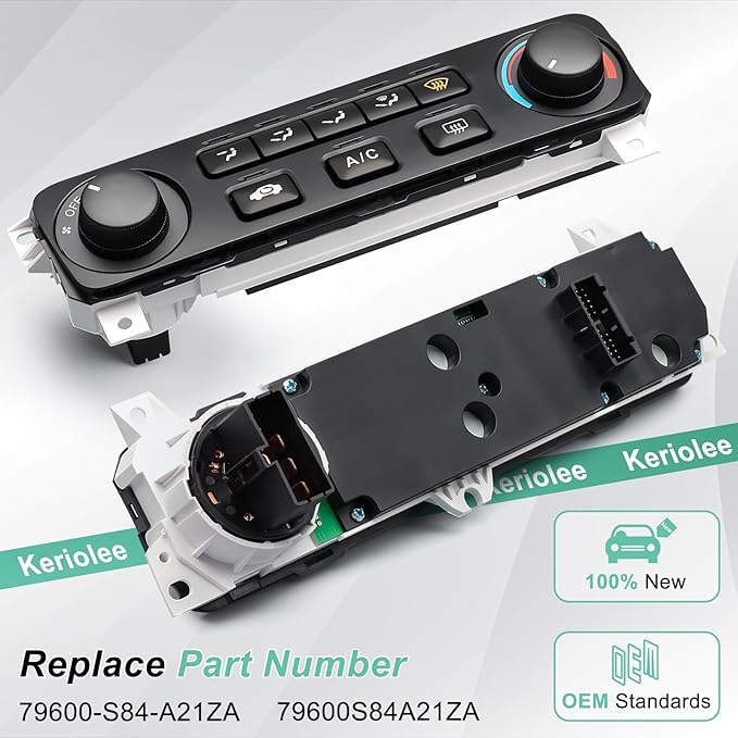 79600-S84-A21ZA A/C Control Panel Compatible with 2001-2002 Honda Accord 2.3L L4/3.0L V6 AC Climate Control Module, 79600S84A21ZA HVAC Control Panel Original Air Conditioning Control - Image 3