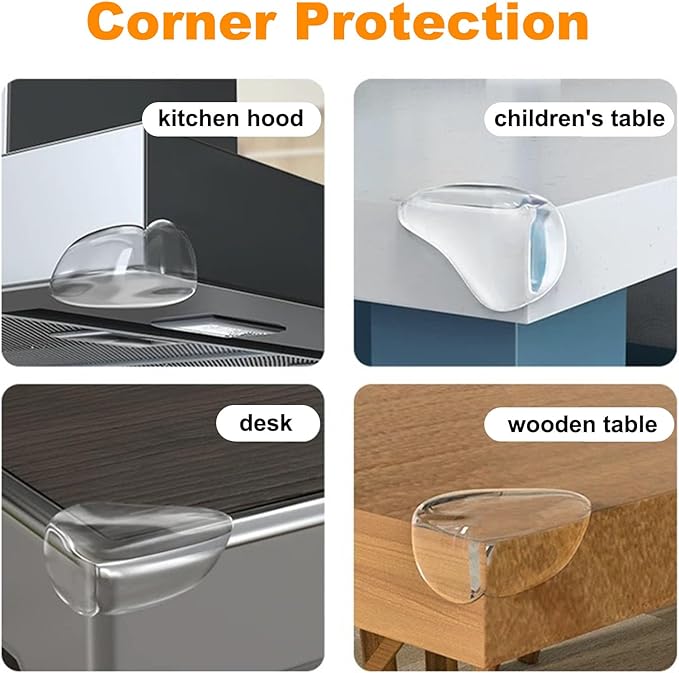 16 Pack Clear Corner Protectors for Furniture,Table Corner Protectors,Furniture Corner Guard & Edge Safety Bumpers for Table Edges & Sharp Corners(L Shape) - Image 4