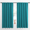 NICETOWN Peacock Blue Blackout Curtains Panels for Window, Thermal Insulated Rod Pocket Blackout Drapes/Draperies for Living Room (2 Panels, W52 x L63 inches) by NICETOWN