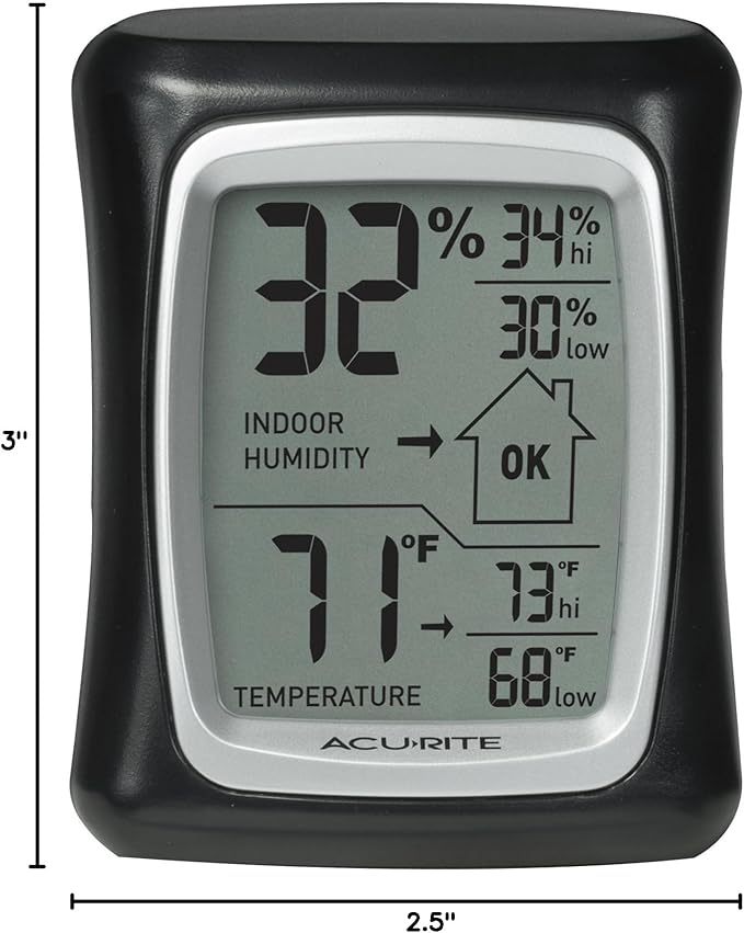 AcuRite Indoor Digital Thermometer & Hygrometer with Temperature and Humidity Gauge (00325) - Image 6