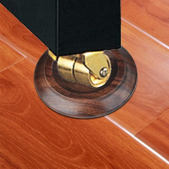 Upright Piano Caster Cups,Premium Quality Black Walnut Wood Piano Caster Pads, Furniture Leg Pad Set of 4,with Non-Slip Moisture-Proof& Anti-Noise Felt Pads for Hardwood Floor Protectors(Black Walnut) - Image 6