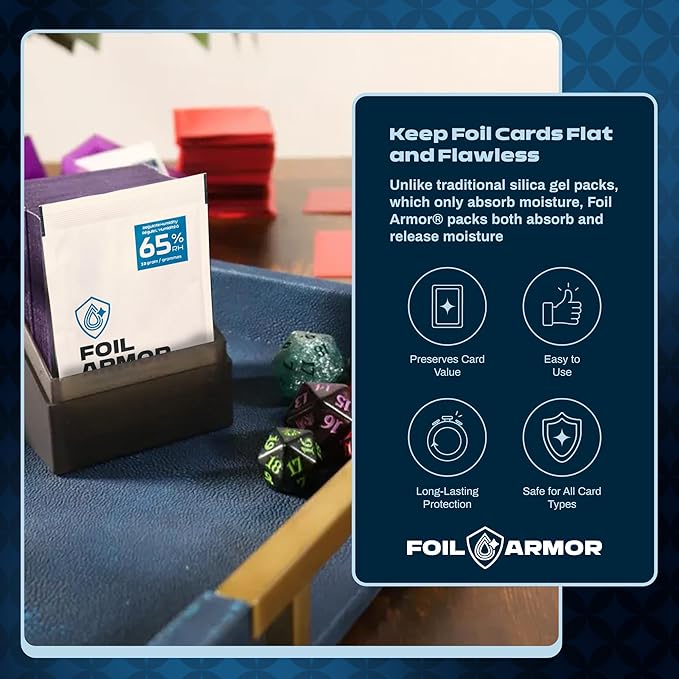 Trading Card Flattening Pack, 33g Size for a Small Stack of Cards, 65% RH 2-Way Humidity Control - Trading Card Protectors (33 grams, Pack of 6) - Image 3