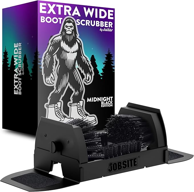 Midnight Black Boot Scrubber - Outdoor Shoe Scraper Brush - No Mount Shoe Cleaner - Sasquatch Sized - Image 2