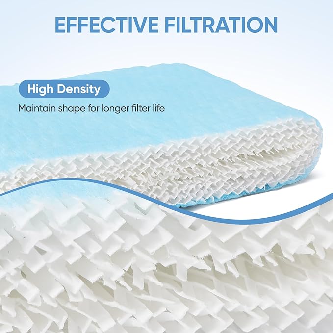 4 Pack HAC-504 Humidifier Wicking Filter Replacement Compatible with Honeywell HCM-350,HCM-300T, HCM-600, HCM-710, HCM-315T,HAC-504 and HAC-504AW Cool Mist Humidifiers Blue - Image 3