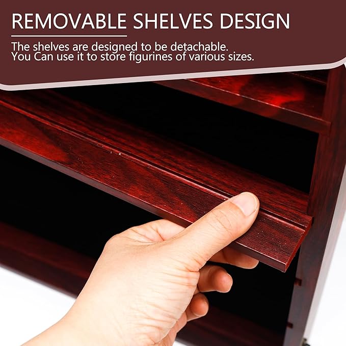 18*24 Large Shadow Box Frame with Removable Shelves,Shadow Boxes Display Cases for Small collectables，Deep Memory Box Display Case Trinket Shelf for Collection，Coins，Miniatures Figures,Red - Image 3