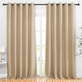 NICETOWN Blackout Curtains Panels for Living Room, 2 Panels, 66 x 92 Inch, Biscotti Beige, 3 Pass Microfiber Noise Reducing Thermal Insulated Solid Ring Top Blackout Window Drapes by NICETOWN