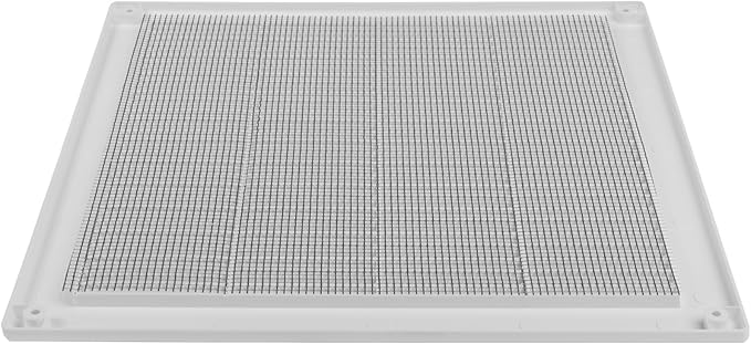 2-Pack 12" x 12" (Outer Size) Square Air Vent Cover – White Plastic Vent Deflector - Screen Mesh, Surface Mount Wall Ceiling – Cold Air Return Soffit Air Vent Cover - Register Indoor Outdoor - Image 9