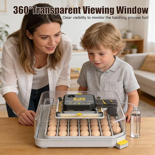 Incubators for Hatching Eggs, 48 Egg Incubator with Humidity & Temp Control and Auto Turner, Incubadora De Huevos De Gallina, Egg Candler, Smart Incubator for Chicken Eggs, Ducks, Goose, Quail - Image 7