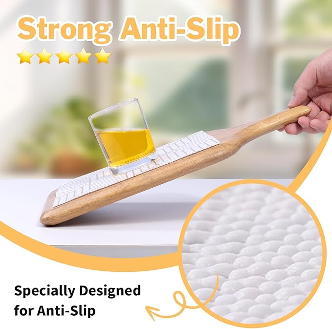 Shelf Liners for Kitchen Cabinets Non Adhesive Shelf Liner Paper Non-Slip Thickened Drawer Liner Easy to Clean for Tool Box Refrigerator with Knife and Tape Measure, Gold Geometric, 17.3 x 354.3 in - Image 2
