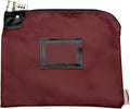 Heavy-Duty Money Bag with Lock – 9" x 12" Water-Repellent Laminated Nylon Bank Deposit Bag with Combination & Keyed Security for Cash, ID Window, Made in USA (Burgundy) by CardinalBagSupplies