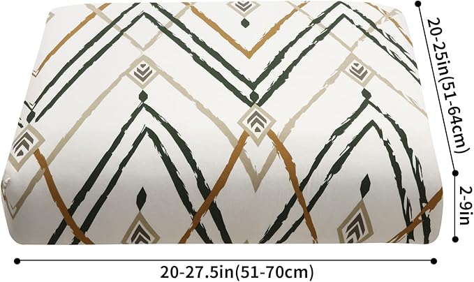 Fuloon Sofa Cushion Covers, Stretch Printed Seat Cushion Cover Couch Seat Slipcovers Washable Furniture Protector for Armchair Loveseat Sofa (Green, 3 PCS) - Image 6