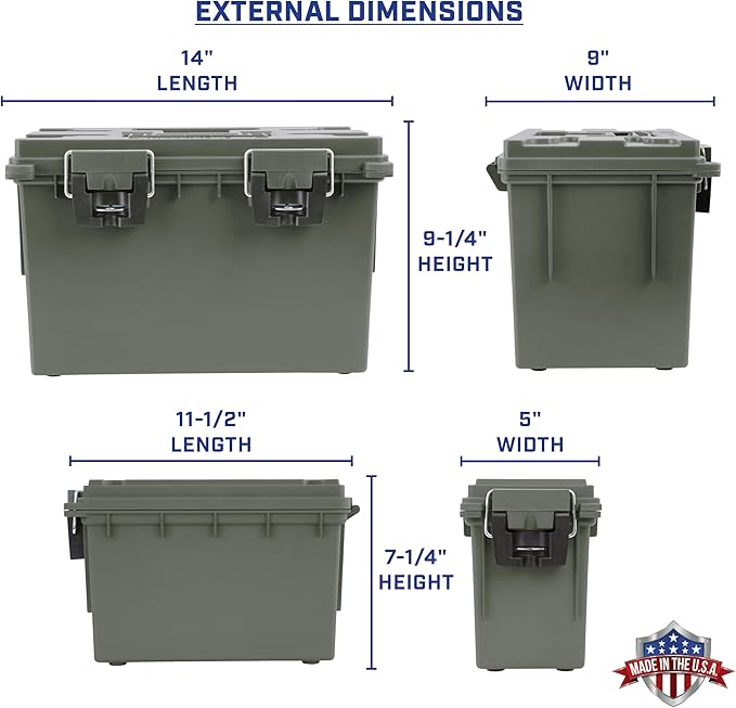 Sheffield 12713 Storage Bins With Lids, 2-Pack Stackable Storage Bins, Made in USA, Lockable and Water-Resistant Containers with Lids, Plastic Containers for Home, Classroom, and Dorm - Image 3