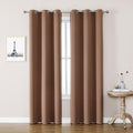 ChrisDowa Blackout Curtains 72 inches Long for Bedroom - 2 Panels Set Grommet Thermal Insulated Room Darkening Curtains for Living Room (Cappuccino, 42 x 72 Inch) by ChrisDowa