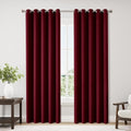 ChrisDowa Burgundyout Curtains 70 inches Wide for Bedroom - 2 Panels Set Extra Wide Grommet Thermal Insulated Room Darkening Curtains for Living Room (Burgundy, 70 x 84 Inch) by ChrisDowa