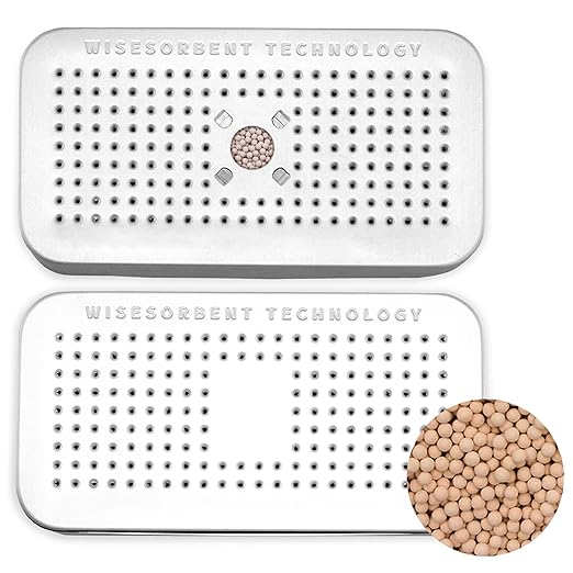 40 Gram Dessicant Canister, Molecular Sieve Reusable Desiccant Dehumidifier for Car, Closet, Cabinet, Bag, Tool Box by Wisesorb