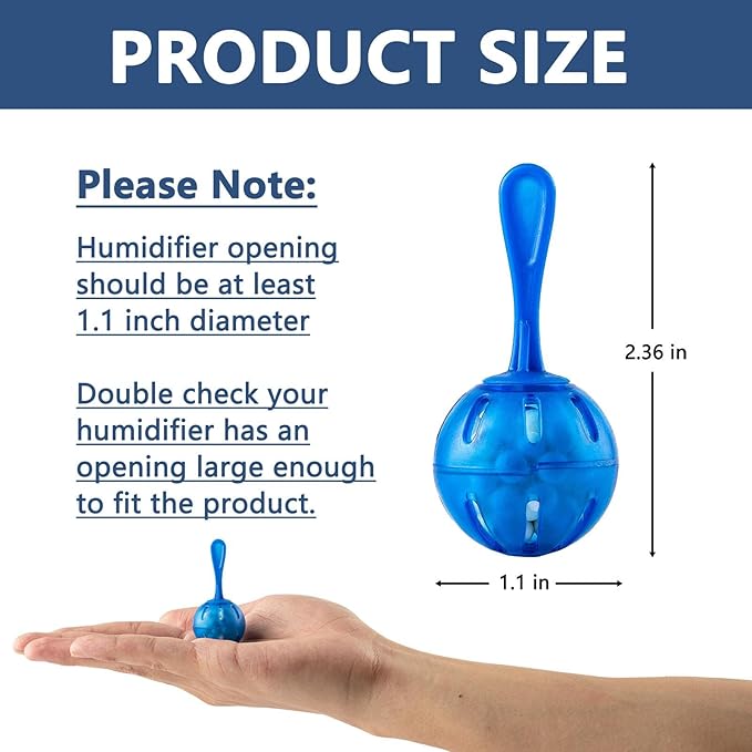 Humidifier Cleaner Ball, 10 Pack, Silver Ion Humidifier Tank Cleaner, Prevents Hard Water Build-up & Mold, Long-Lasting Water Purifier for All-Season Use, Fits Most Humidifiers, Fish Tanks & Vases - Image 3