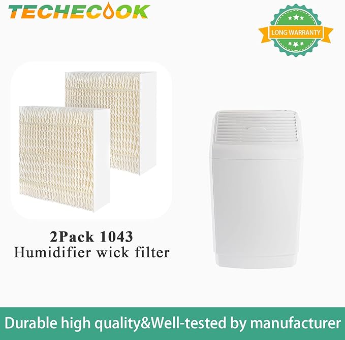 1043 Super Humidifier Wick Filters (2Pack) Replacement for Essick AirCare Evaporative Humidifier Filter EP9500 EP9700 EP9800 831000 821000 826000 826800, Bemis Space Saver 800 8000 Series by Techecook - Image 7