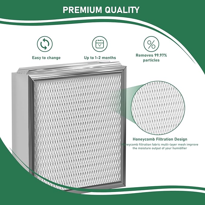 Carmerny 990-13 Humidifier Vapor Water Pad Filter Compatible with GeneralAire 990-13 G13 Humidifier Replacement Evaporator Pad Media Filter for Models 709 990 1040 1042 1137 SL16, GFI #7002, 4-Pack - Image 3