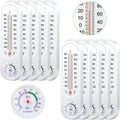 Leinuosen 5 Pcs Indoor Outdoor Wall Thermometer Humidity Meter Vertical Thermometer and Hygrometer Wireless Temperature Humidity Gauge Meter with Fahrenheit/Celsius for Patio Garden by Leinuosen